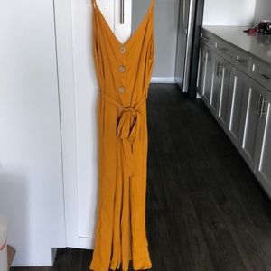 Mustard Bell Bottom Jumpsuit Just U In